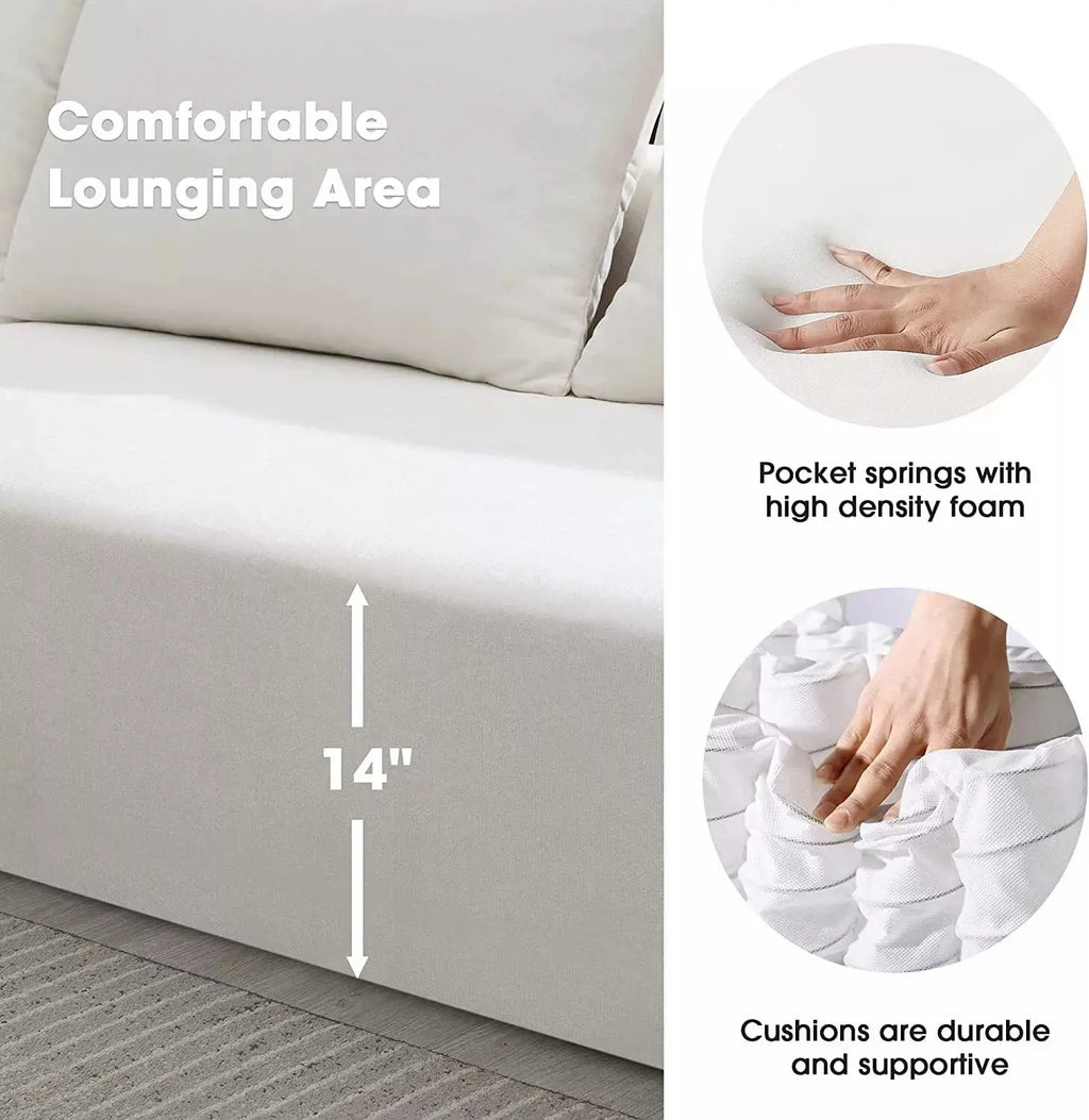 Modular L-Shaped Sectional Sofa — Contemporary