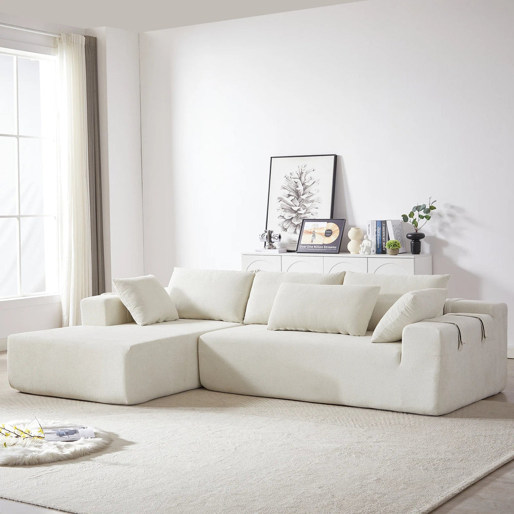 Modular L-Shaped Sectional Sleeper Sofa