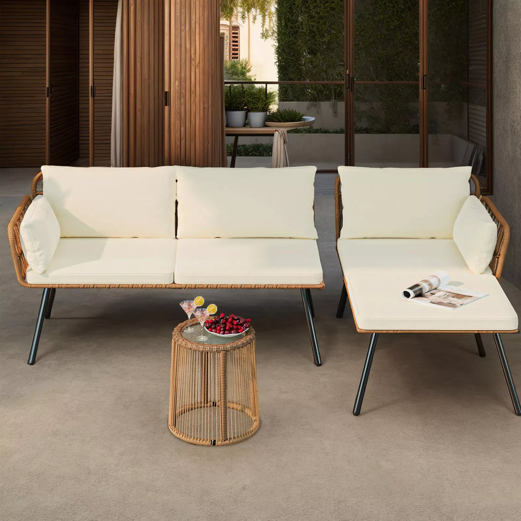 Outdoor L-Shape Sectional Set — Resort Patio Collection