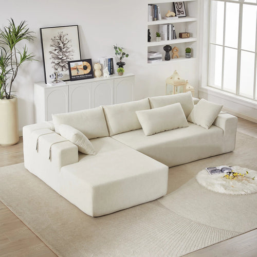 Modular L-Shaped Sectional Sleeper Sofa