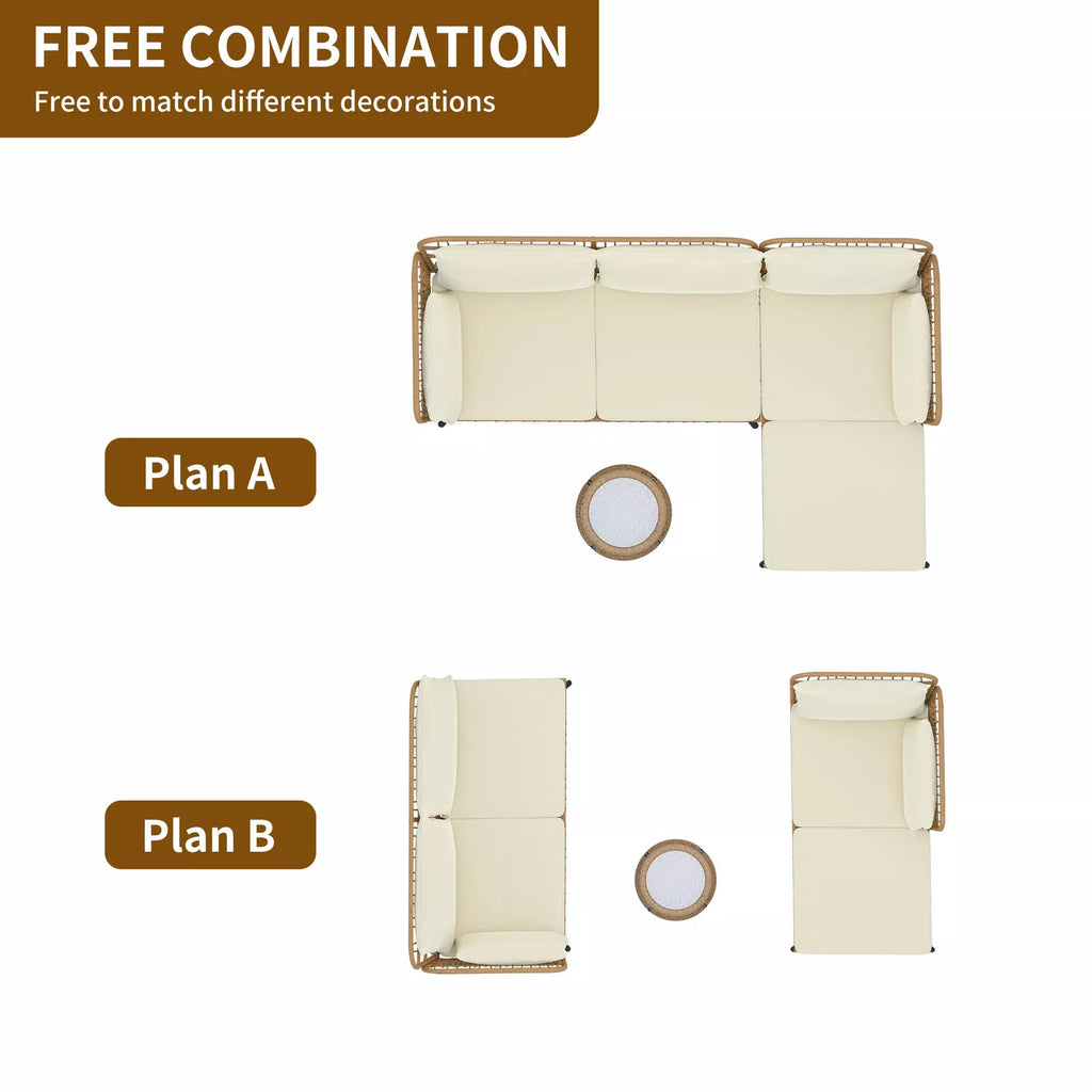 Outdoor L-Shape Sectional Set — Resort Patio Collection