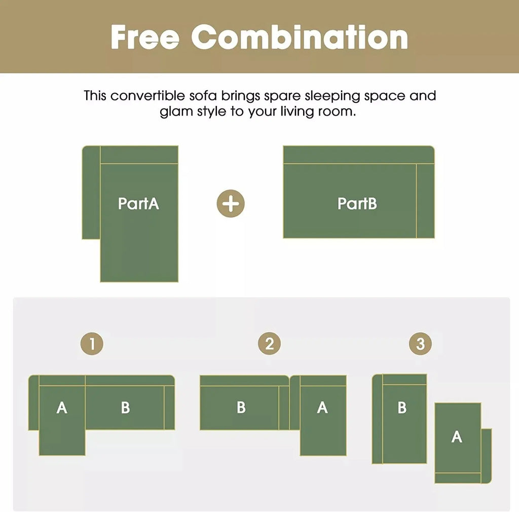 Modular L-Shaped Sectional Sofa — Contemporary